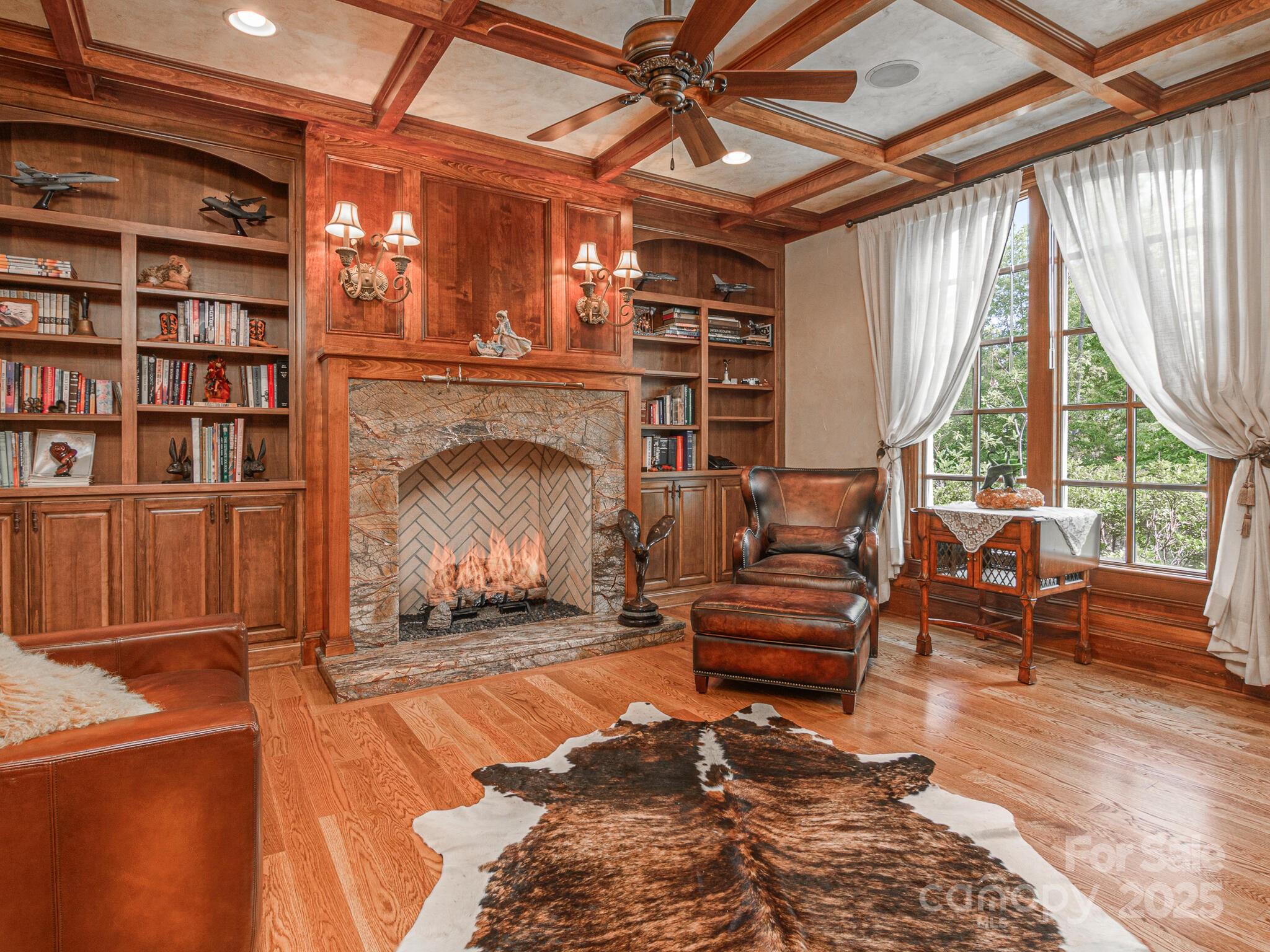 176 Valley Springs Road Asheville, NC 28803 - Photo 13 of 48 a living room with furniture fireplace and a large window