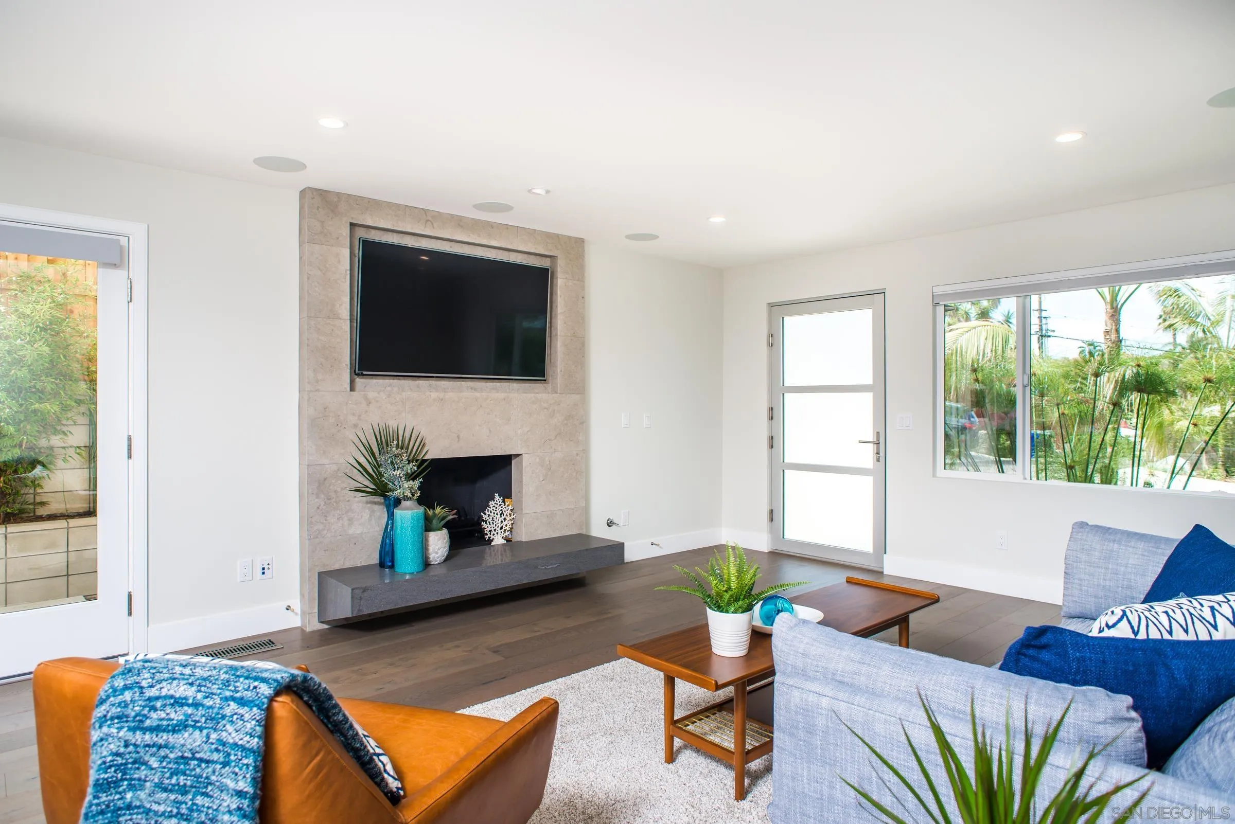 129 West Jason Street Encinitas, CA 92024 - Photo 8 of 44 a living room with furniture and a fireplace