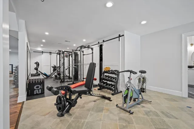 a view of a livingroom with a staircase