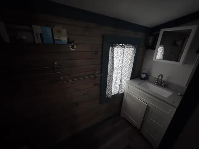 a view of a livingroom with a staircase