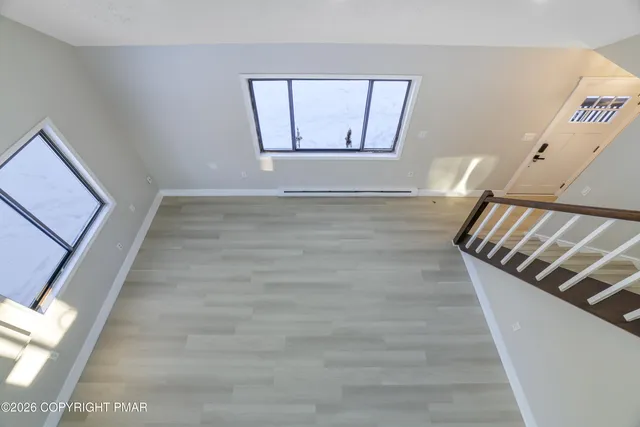 an empty room with a window