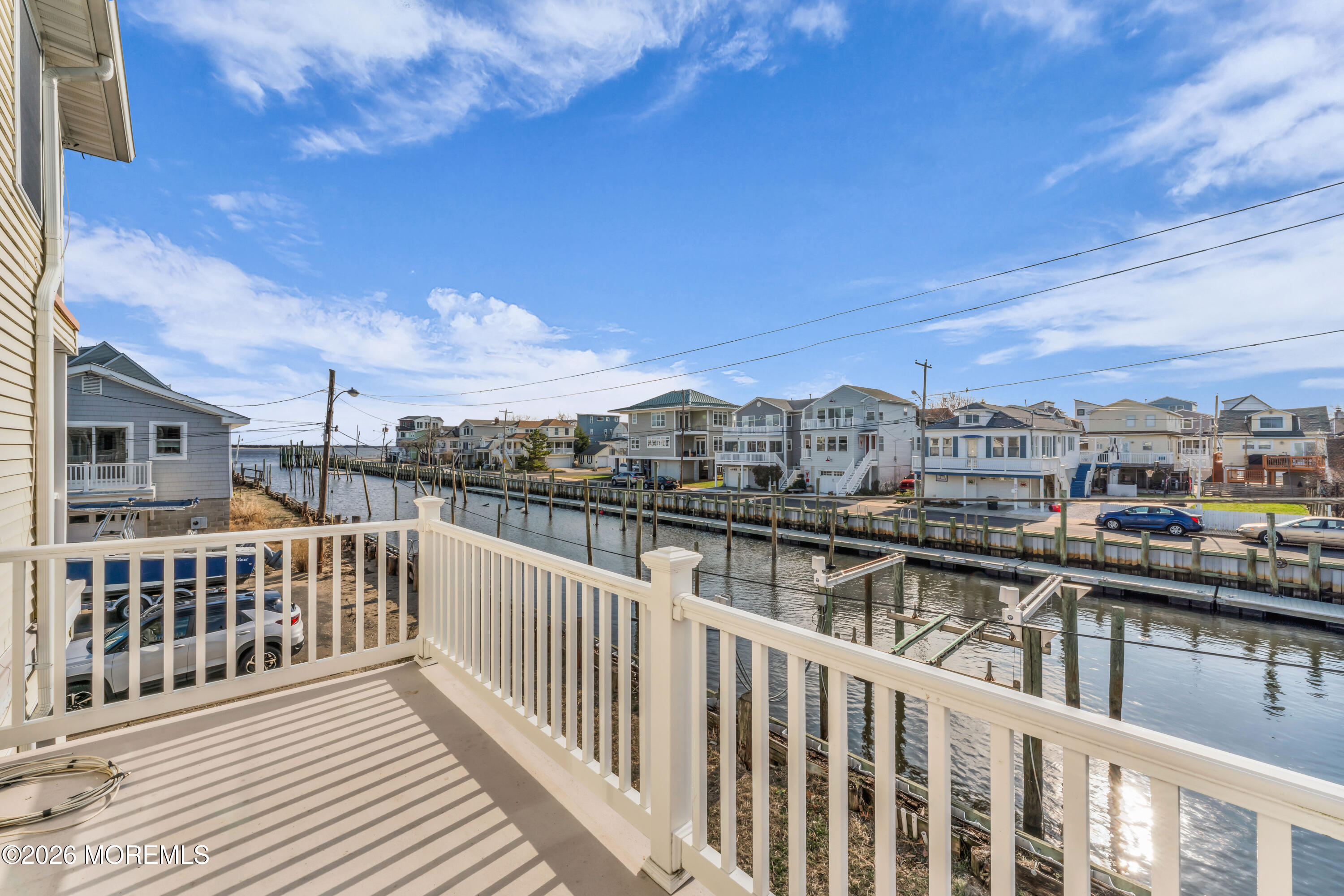 a view of city from a balcony