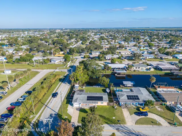 an aerial view of a city