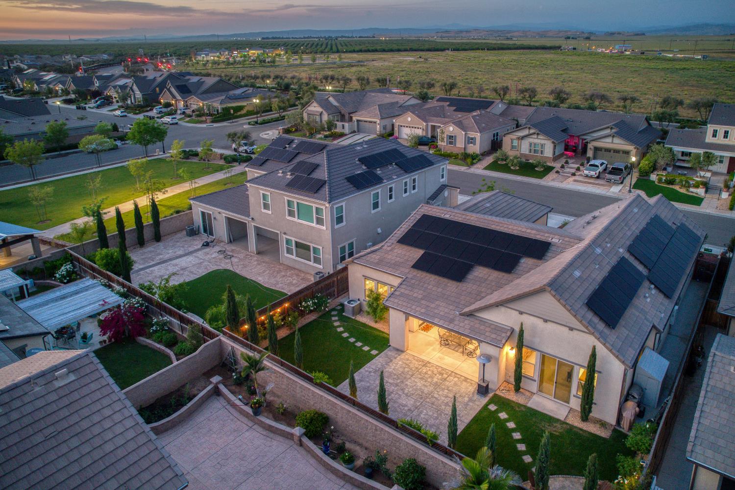 598 Crescent Lane Madera, CA 93636 - Photo 50 of 80 an aerial view of residential houses with outdoor space and ocean view