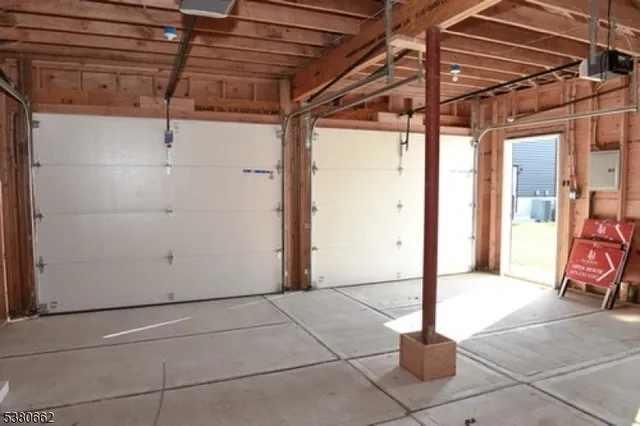 a view of a garage with rack