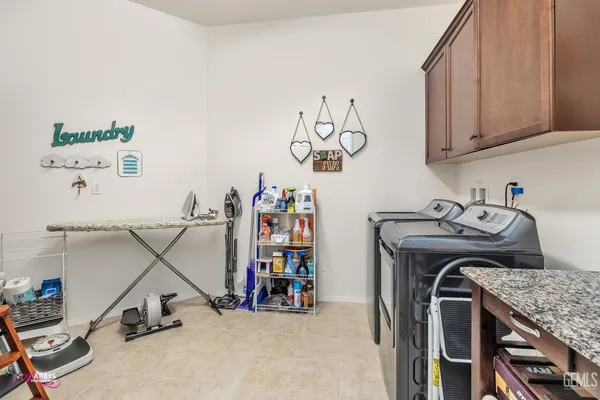 a view of a storage and utility room
