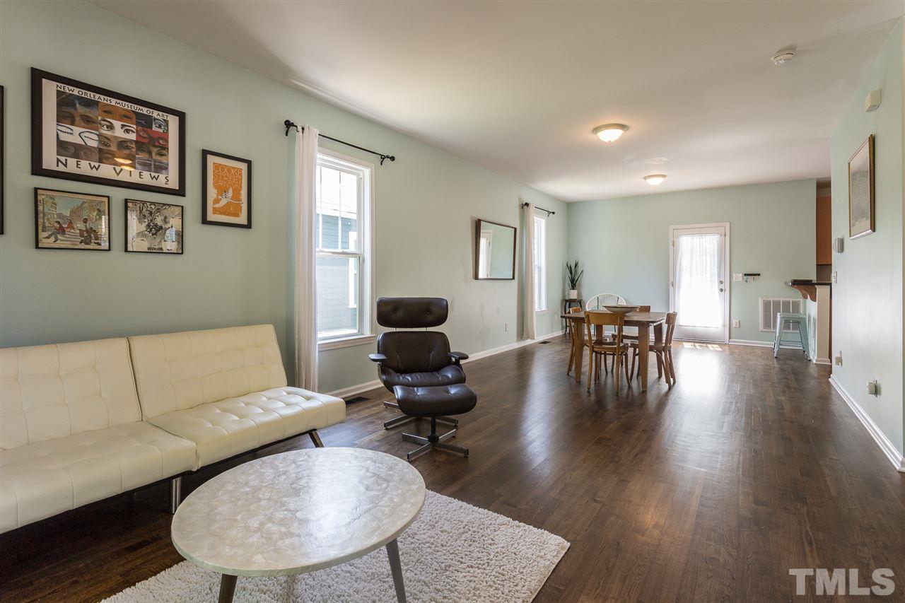 233 Cooke Street Raleigh, NC 27601 - Photo 3 of 27 Front to back there is plenty of room for a living room, formal dining space, and breakfast room or sitting area as well.