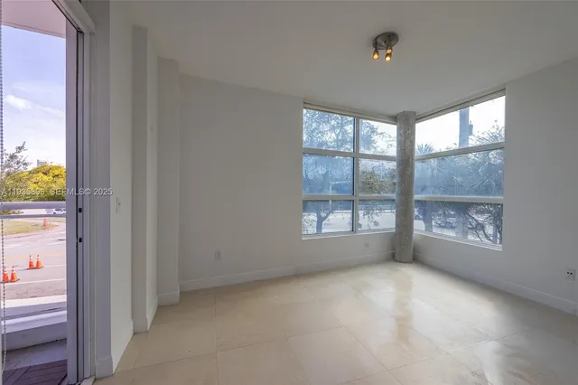 an empty room with a window