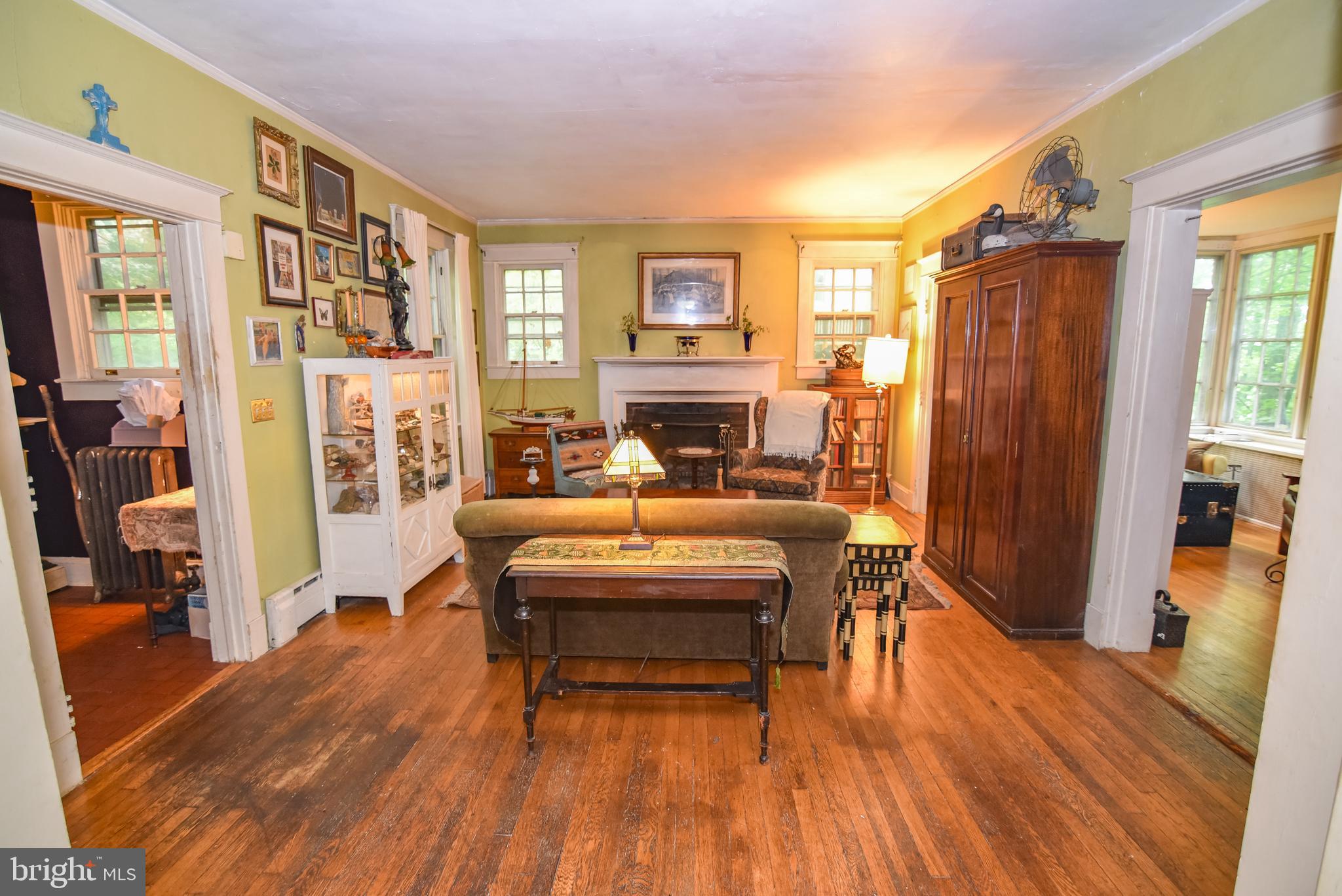 24 Merrymount Road Baltimore, MD 21210 - Photo 4 of 48 a living room with furniture a fireplace and wooden floor