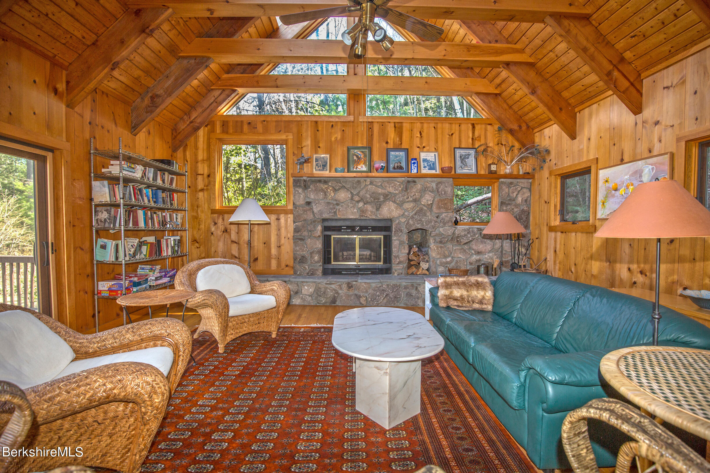 46 Cooper Creek Road Tyringham, MA 01238 - Photo 18 of 54 Custom wood burning Fireplace