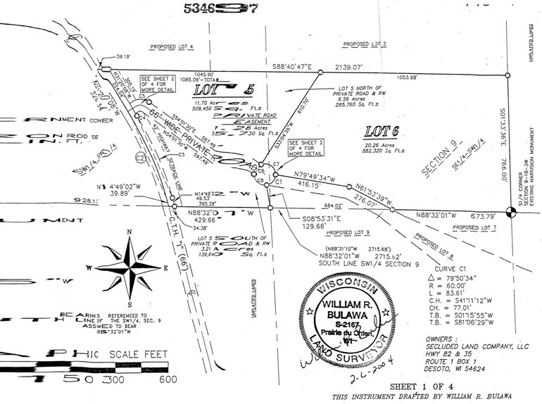 Lt6 Lt6 County Road Sparta, WI 54656 - Photo 1 of 1 Survey map of Lot # 6