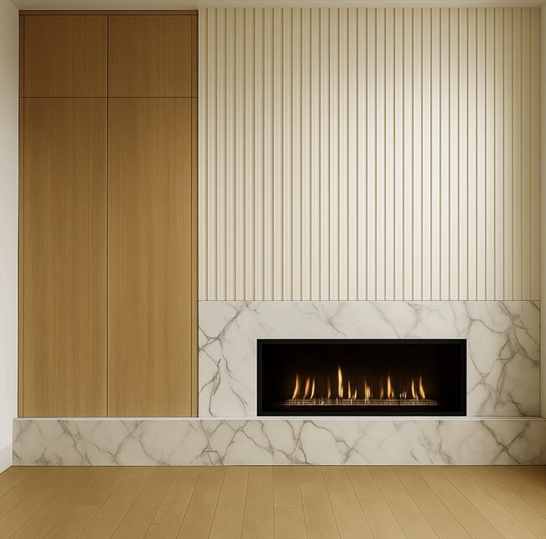 51 North Margin Street, Unit 3 Boston, MA 02113 - Photo 2 of 6 a view of an empty room with a fireplace