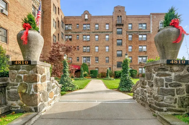 a front view of a building