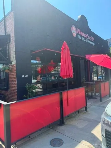 a view of outdoor area with seating space