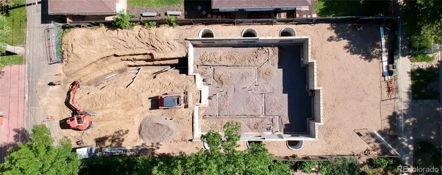 an aerial view of multiple house