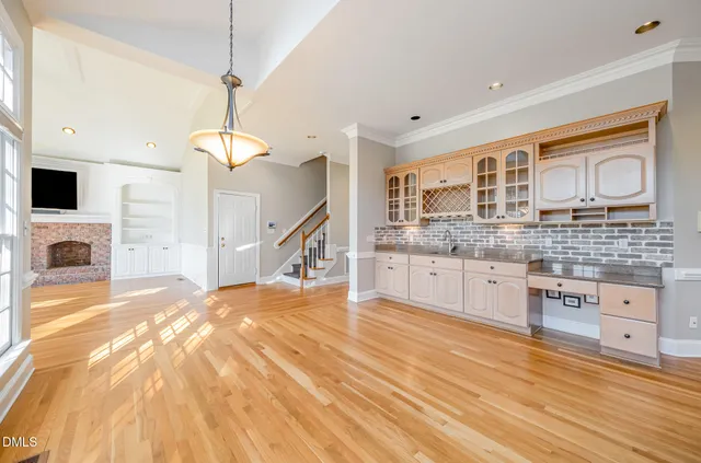 a view of a playground with basketball court