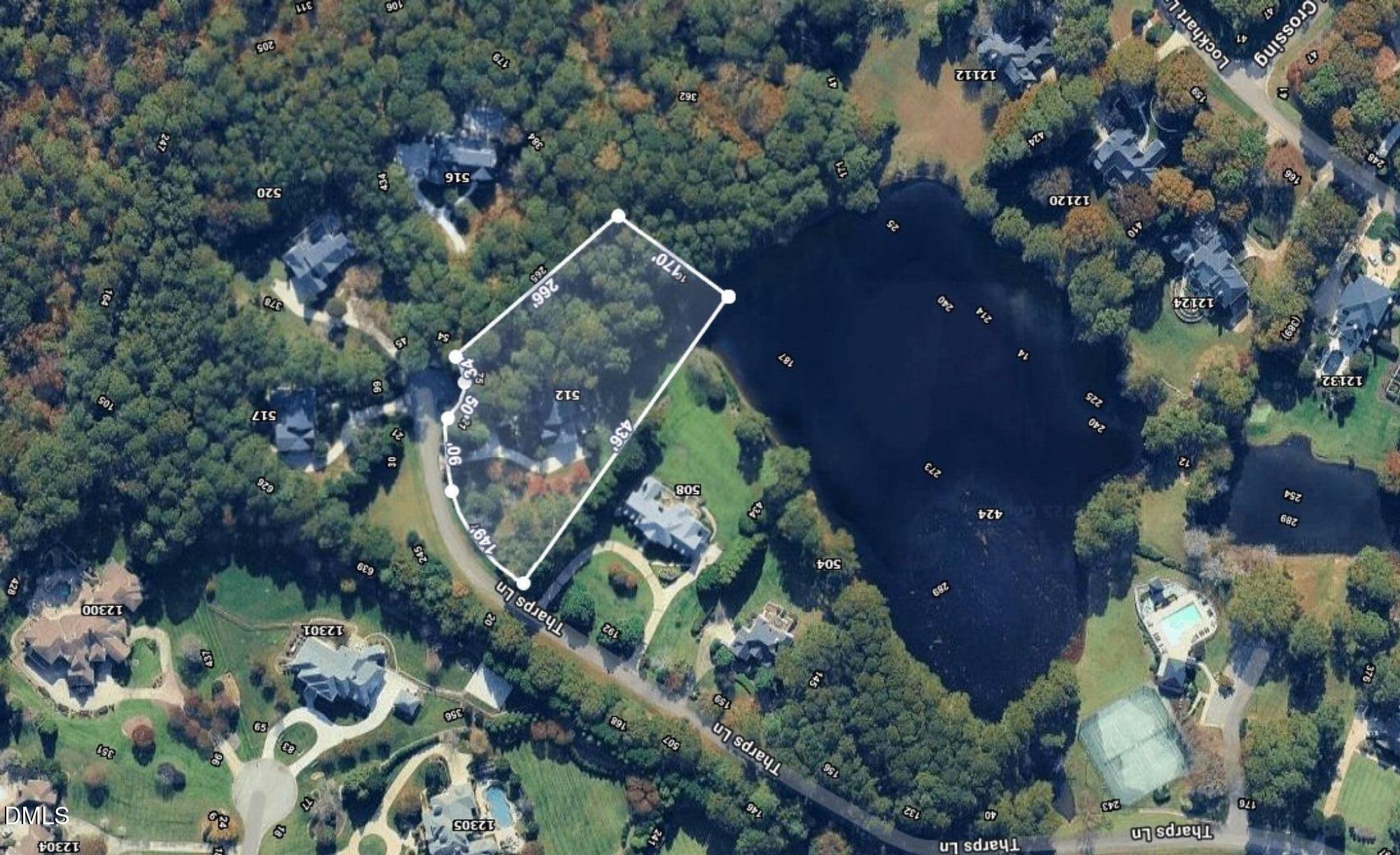 512 Tharps Lane Raleigh, NC 27614 - Photo 77 of 86 Lot map Aerial view of 512 Tharps