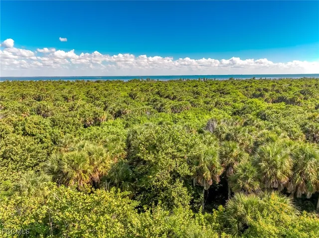 an aerial view of a houses with a lake view