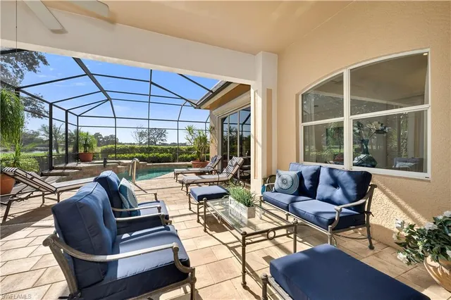a outdoor living space with patio furniture and a garden