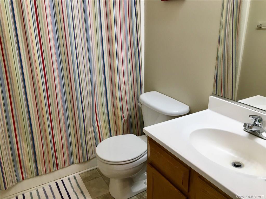 1045 Tabor Road, Unit 21 Olin, NC 28660 - Photo 16 of 23 a bathroom with a sink a toilet and shower curtain