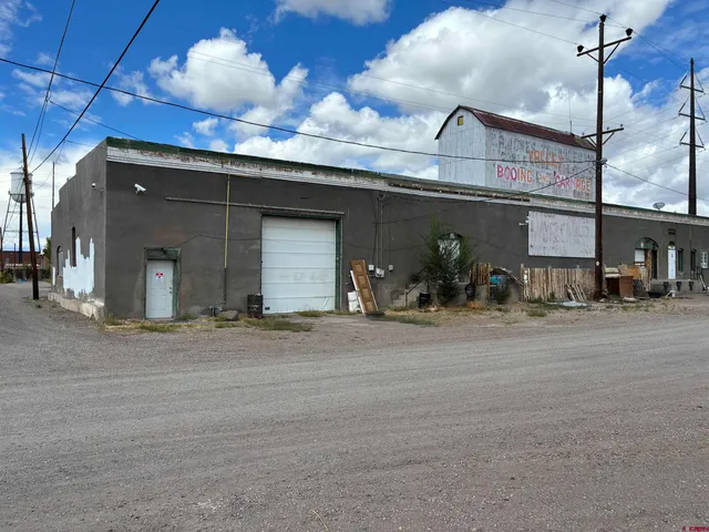 a view of a building with a large windows