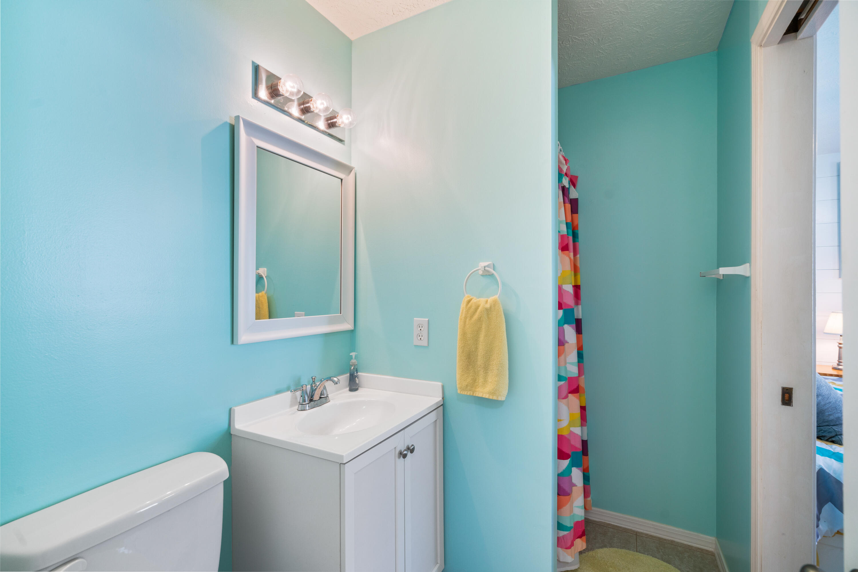 465 Seacrest Drive Inlet Beach, FL 32461 - Photo 31 of 47 a bathroom with a sink and a mirror