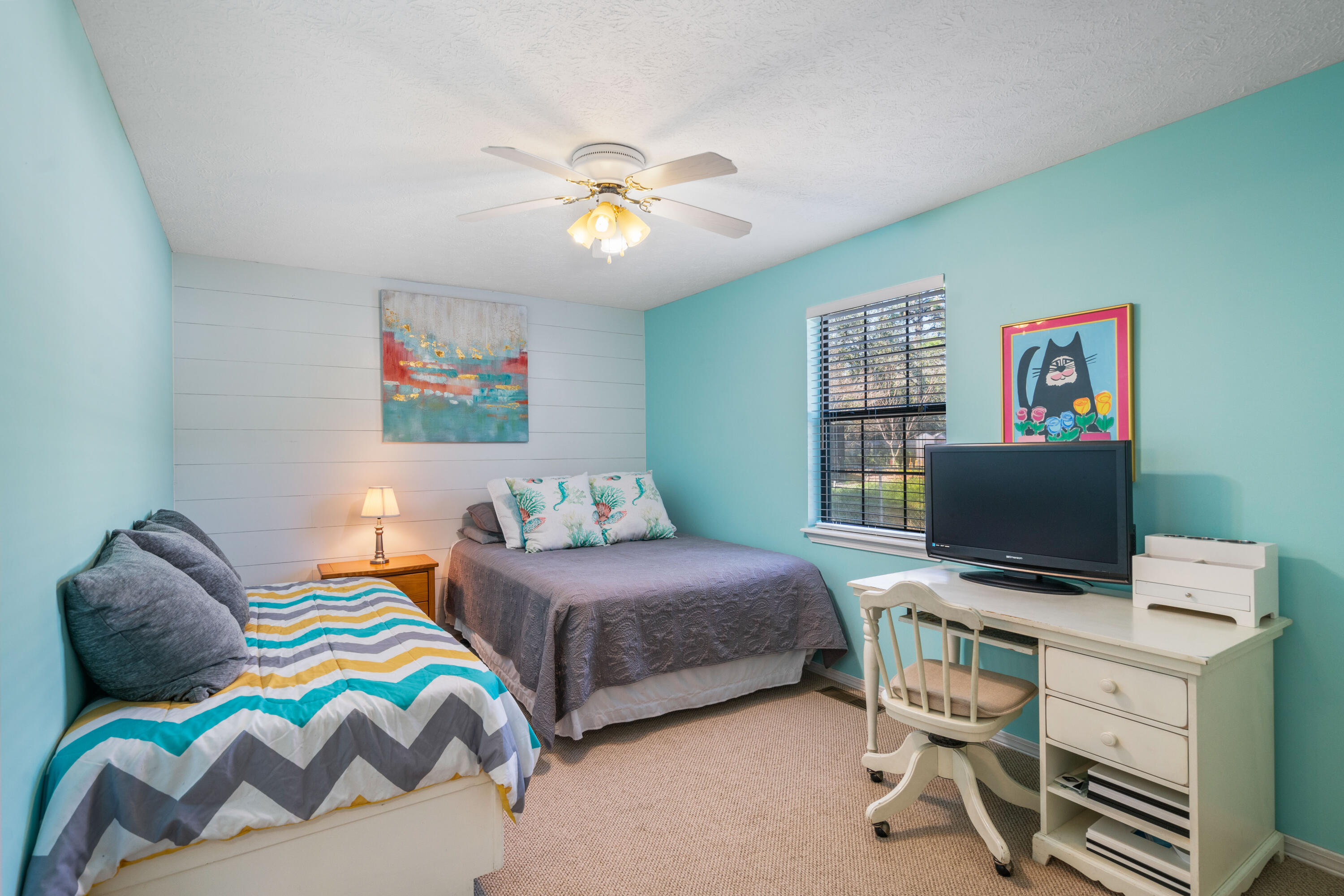 465 Seacrest Drive Inlet Beach, FL 32461 - Photo 33 of 47 a bedroom with two beds and a desk