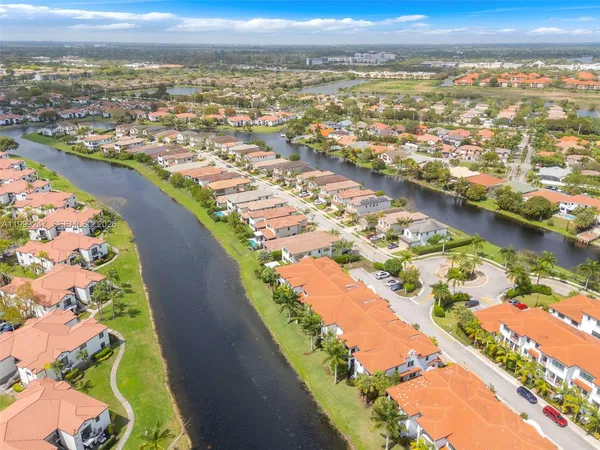 an aerial view of a city