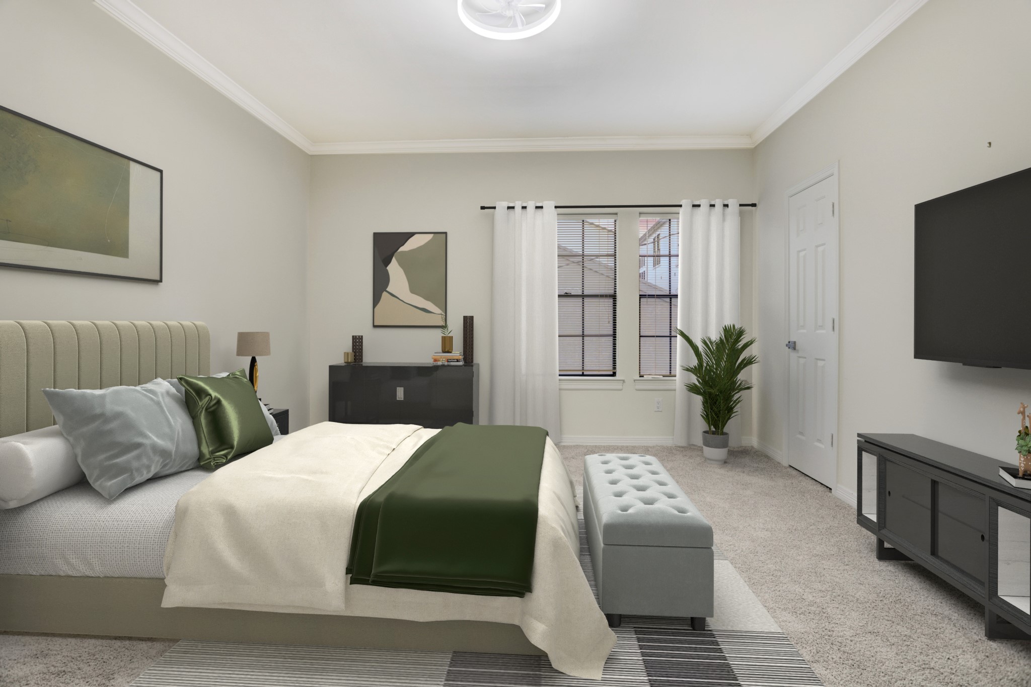 2004 Nantucket Drive, Unit C Houston, TX 77057 - Photo 33 of 40 Virtually Staged Secondary Bedroom