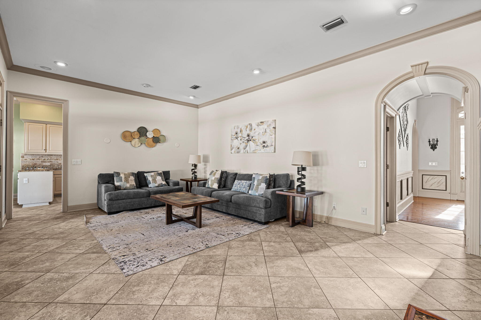 322 Wahoo Road Panama City Beach, FL 32408 - Photo 26 of 57 a living room with furniture and wooden floor