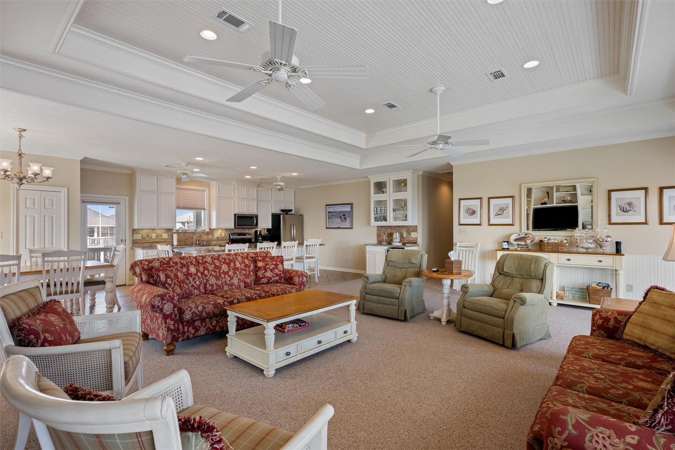 3125 James Street Crystal Beach, TX 77650 - Photo 25 of 45 a living room with furniture and a view of kitchen