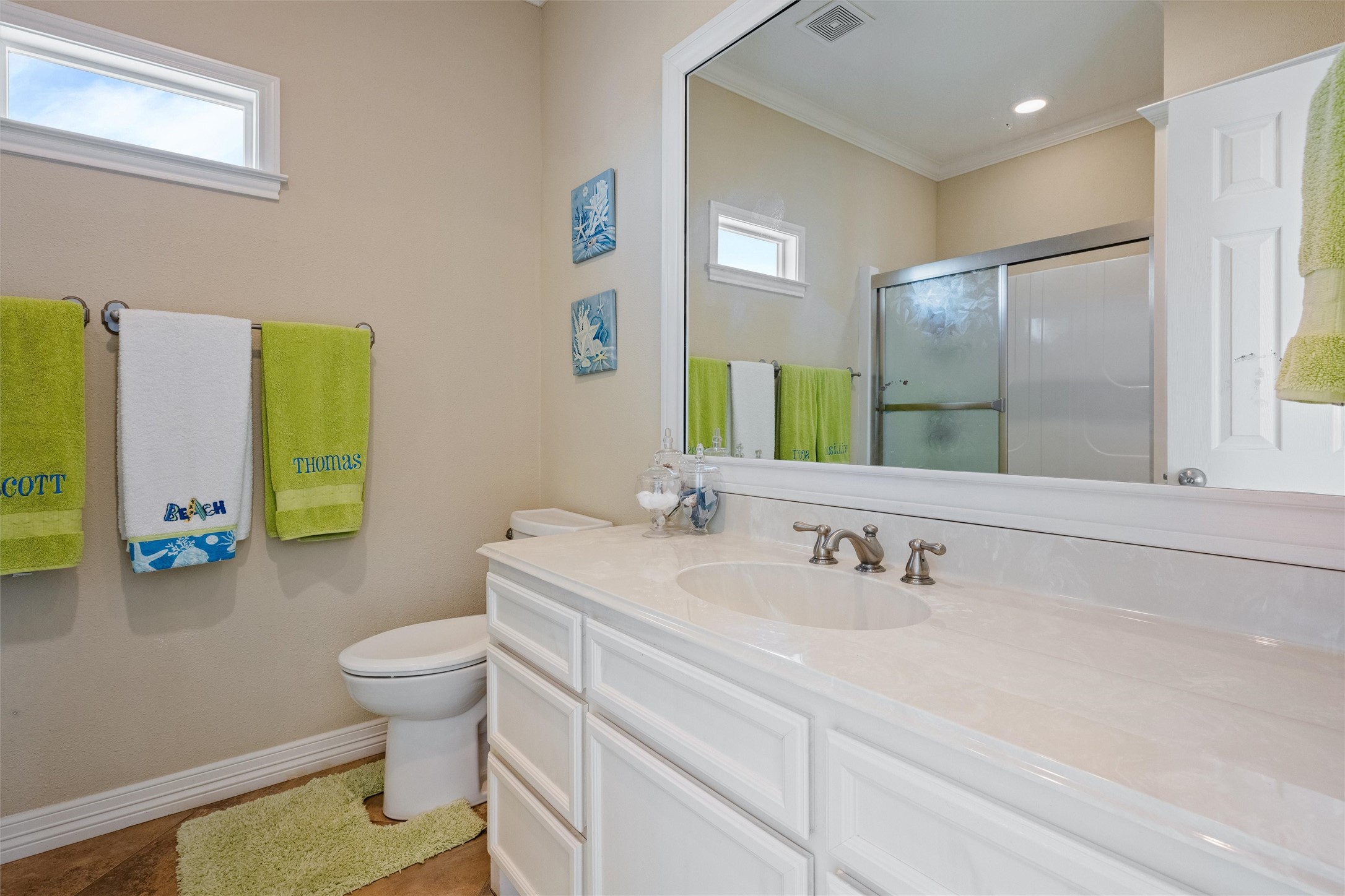 3125 James Street Crystal Beach, TX 77650 - Photo 29 of 45 a bathroom with a sink toilet and shower