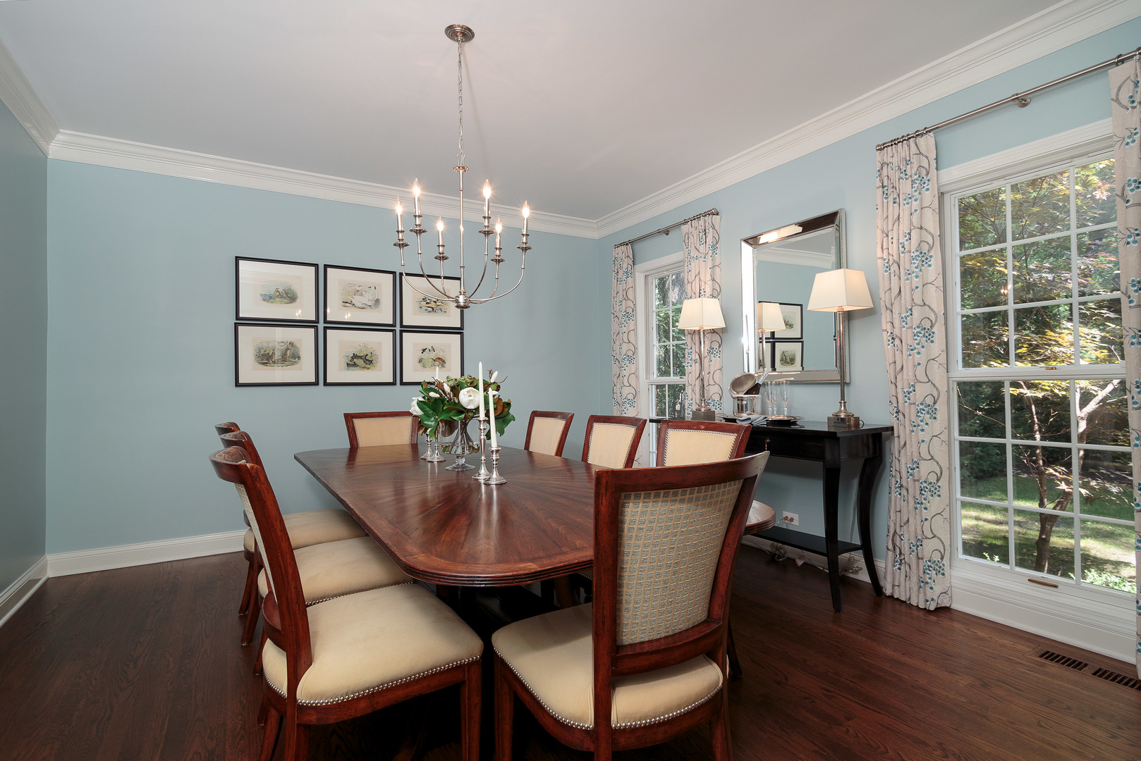 559 Rockefeller Road Lake Forest, IL 60045 - Photo 4 of 50 a view of a dining room with furniture window and wooden floor