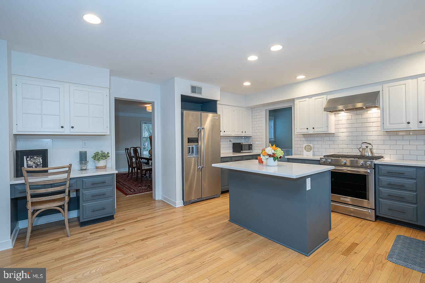 403 Chester Road Devon, PA 19333 - Photo 14 of 35 Updated kitchen with island & desk area