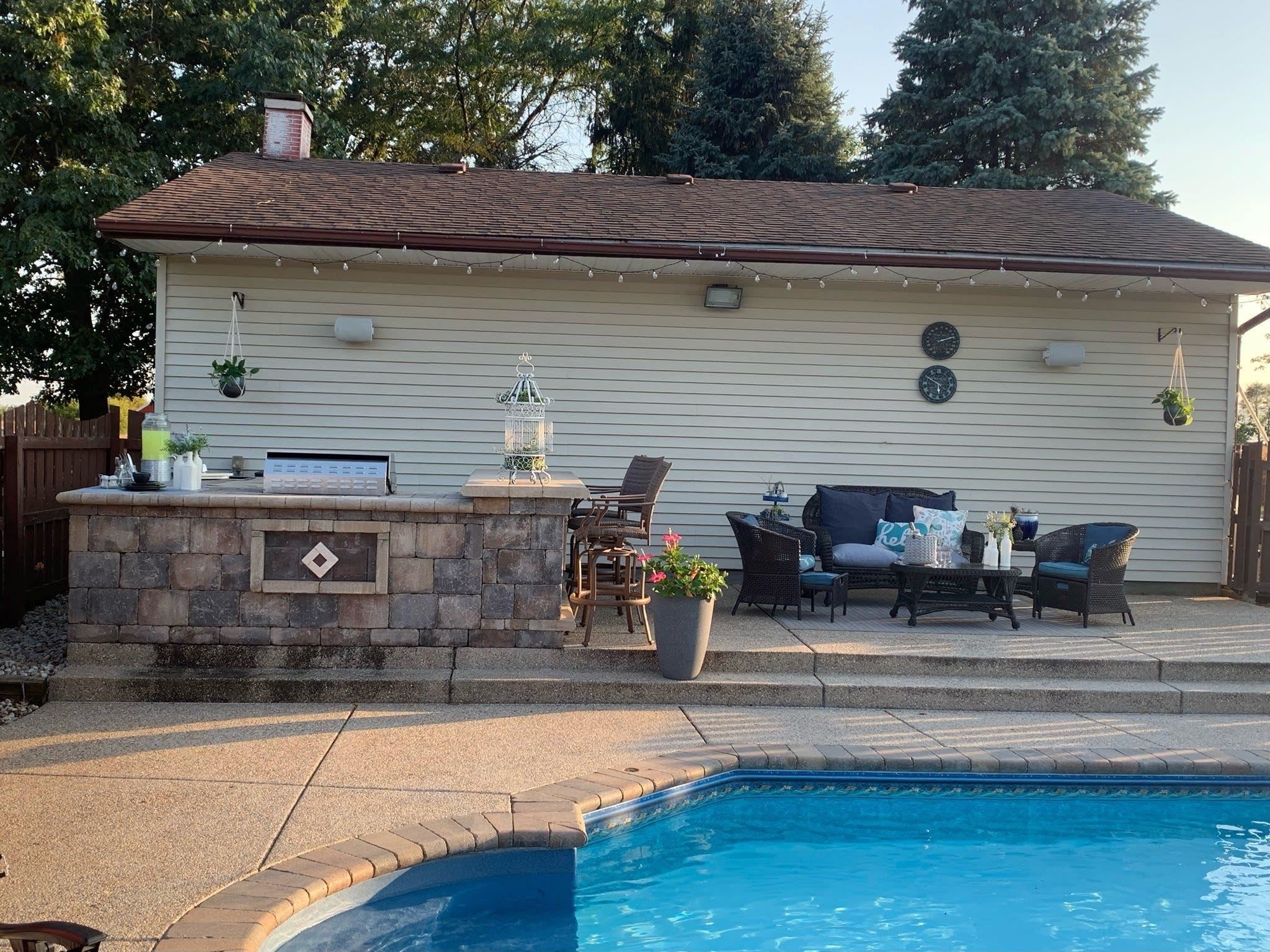 5178 Shattuck Road Belvidere, IL 61008 - Photo 37 of 46 a view of a patio with table and chairs with wooden floor and fence