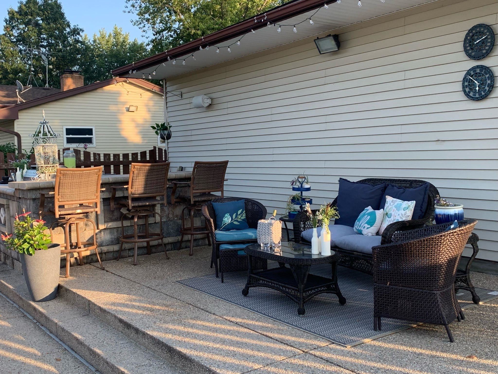 5178 Shattuck Road Belvidere, IL 61008 - Photo 38 of 46 a outdoor space with patio the couches and a potted plant on a table
