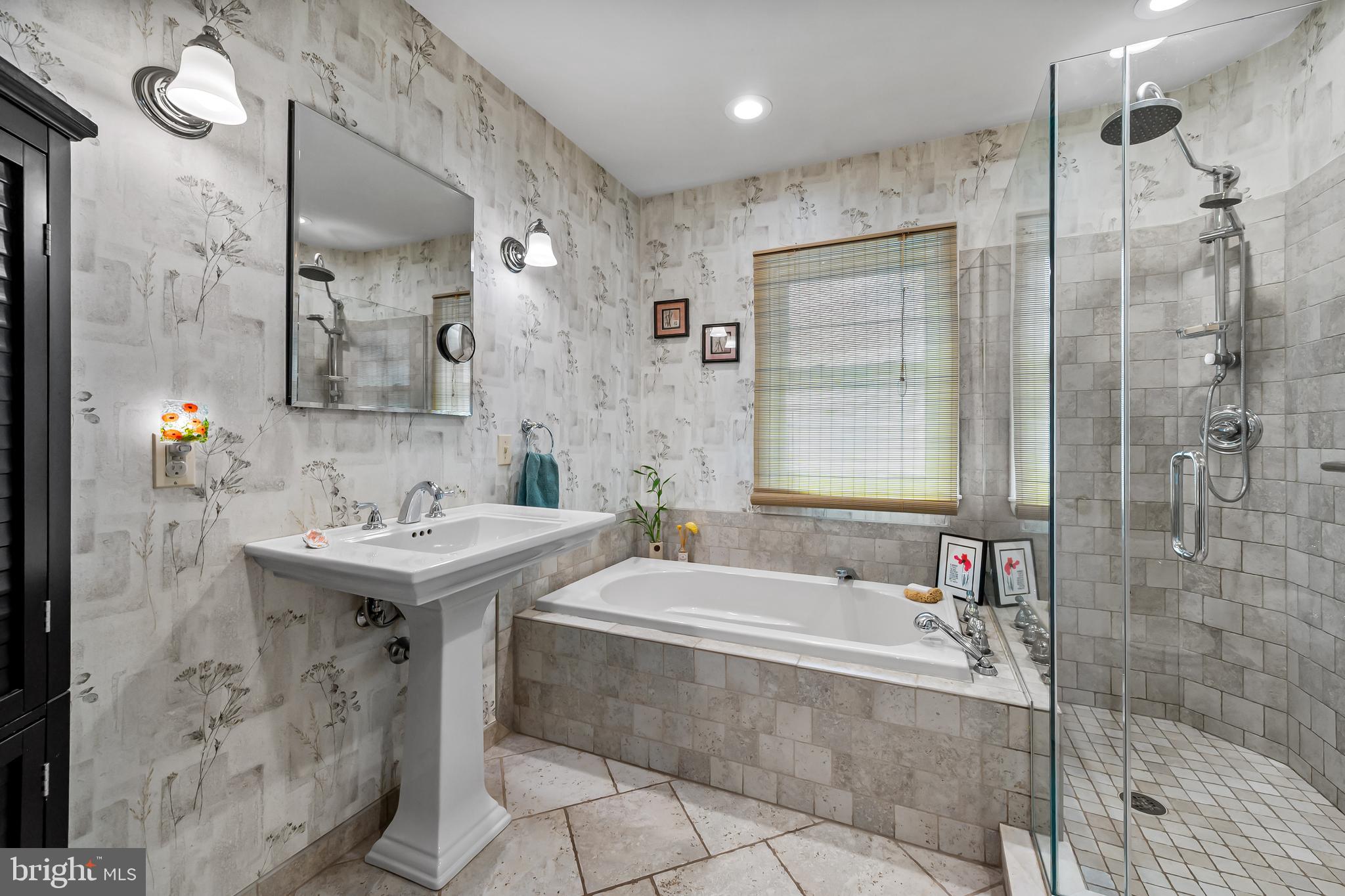 206 Charmuth Road Lutherville-Timonium, MD 21093 - Photo 28 of 45 Updated and expanded bath w/ shower and jetted tub