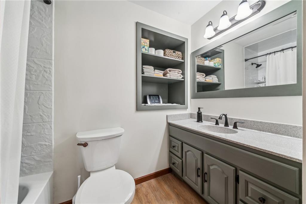 22 Wolfram Road Washington, PA 15301 - Photo 18 of 41 a bathroom with a double vanity sink toilet and shower