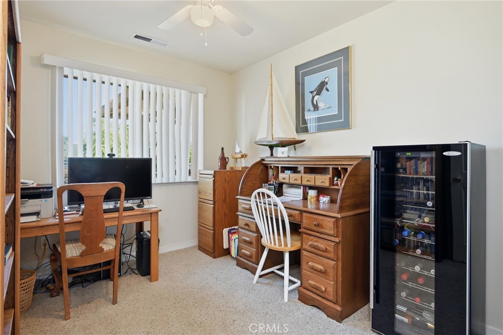 18650 Horseshoe Road Hidden Valley Lake, CA 95467 - Photo 15 of 26 a view of a workspace with furniture and a window