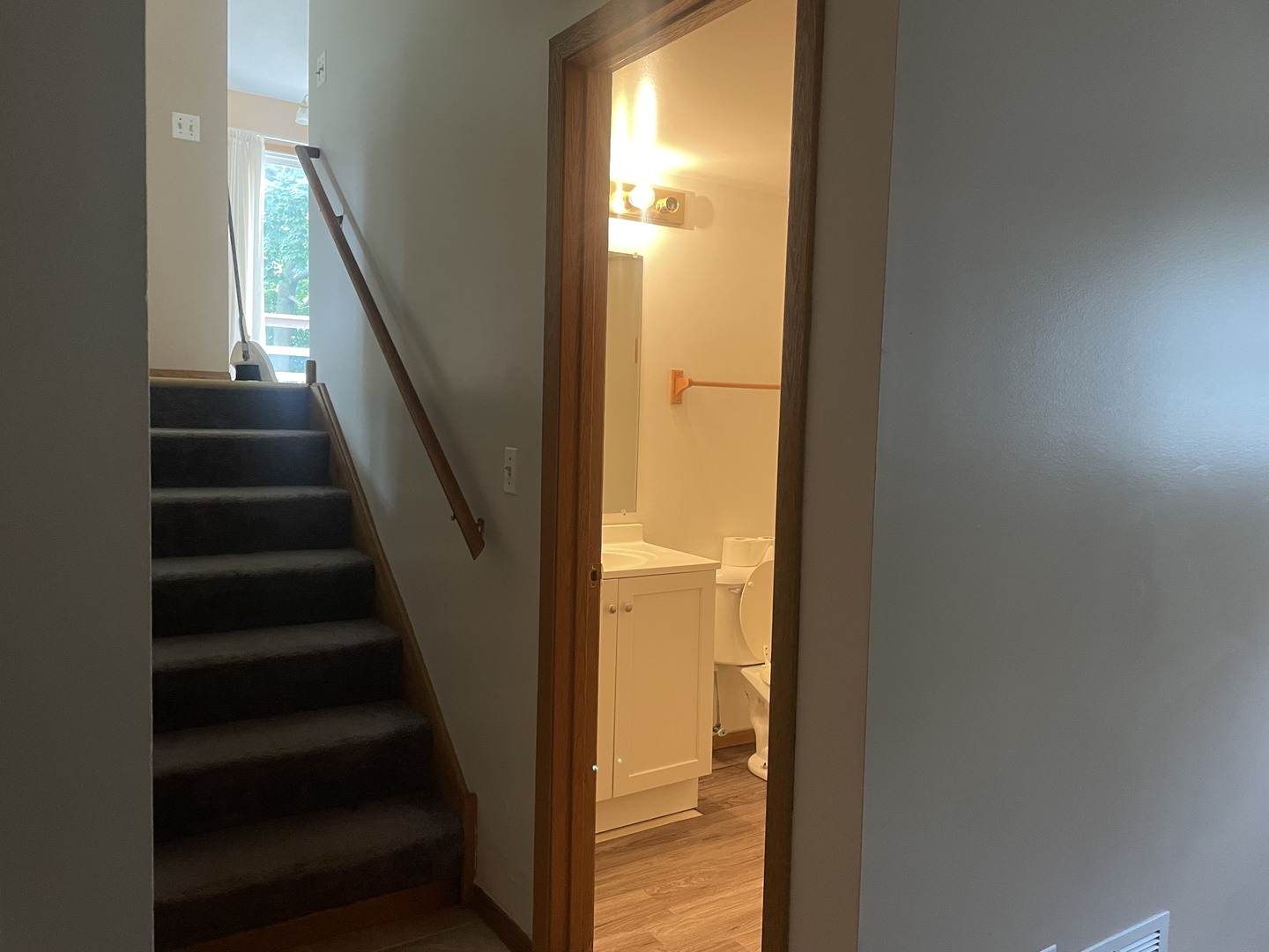 10073 West Crissy Avenue Beach Park, IL 60099 - Photo 4 of 9 a view of staircase with wooden floor and a window