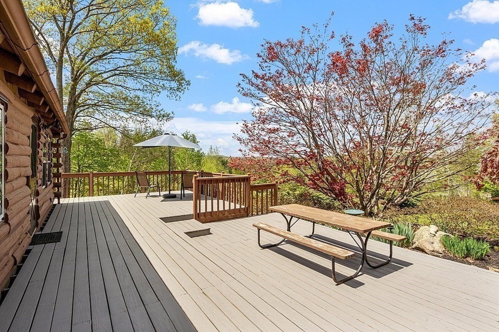 115 Gray Road Templeton, MA 01468 - Photo 4 of 40 a view of roof deck with wooden floor and fence with a bench