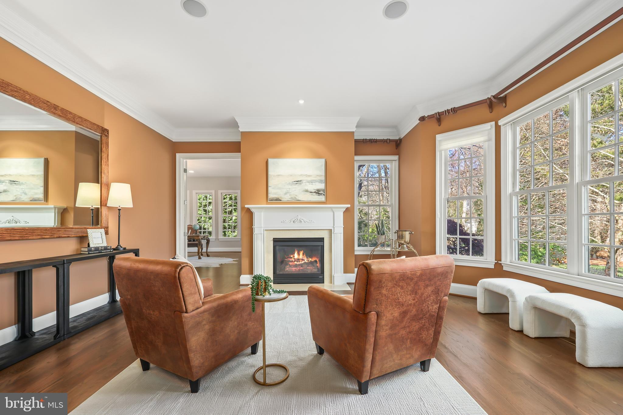 8340 Springhaven Garden Lane McLean, VA 22102 - Photo 5 of 76 a living room with furniture and a fireplace