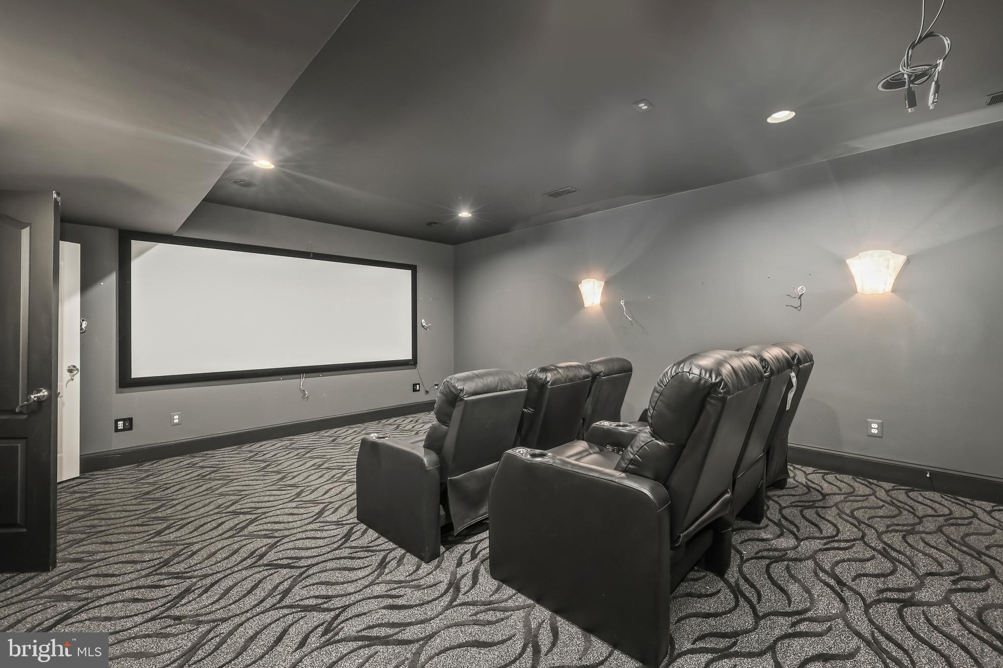 8340 Springhaven Garden Lane McLean, VA 22102 - Photo 61 of 76 a media room with lots of chairs and a projector screen