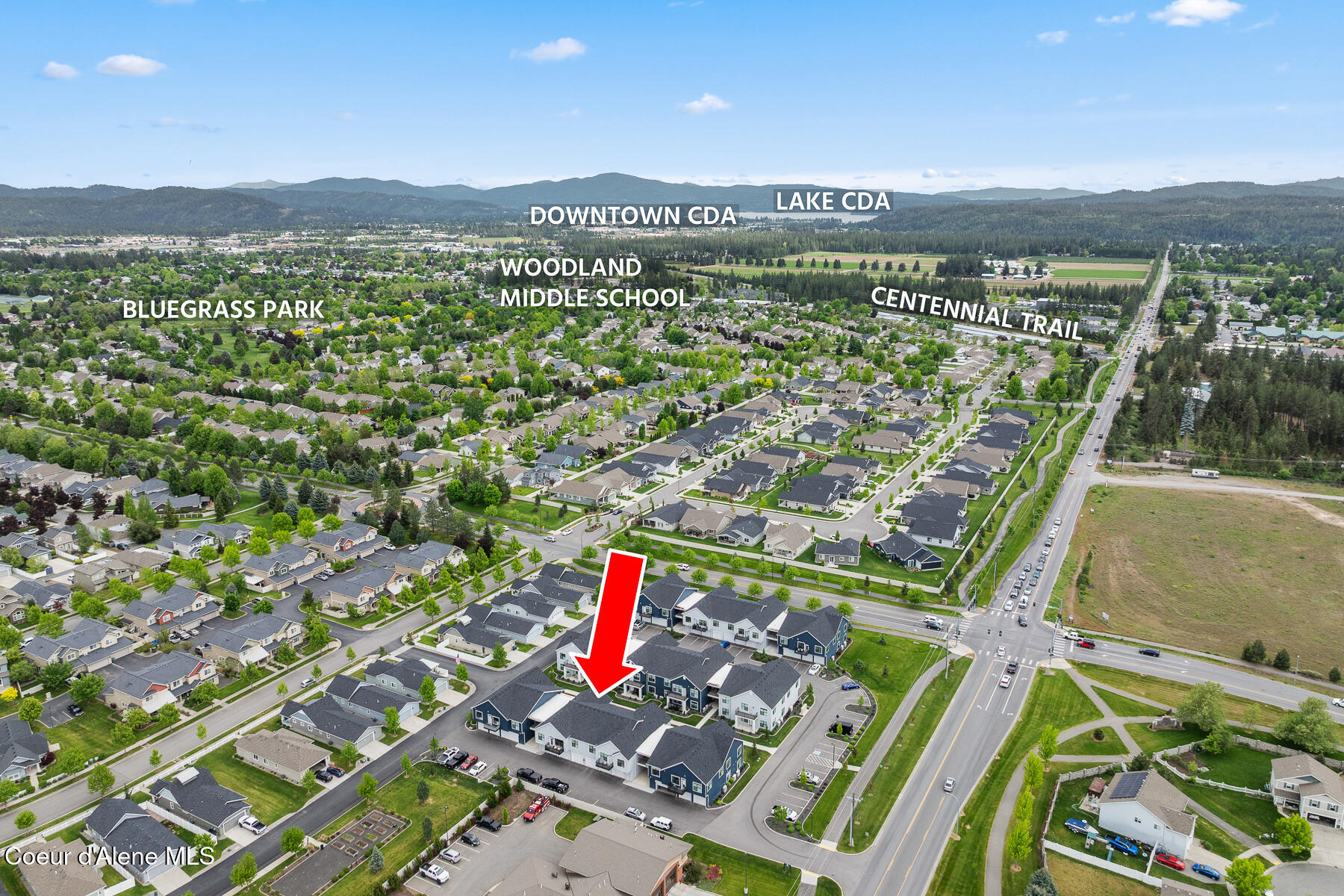 6510 North Atlas Road, Unit 102 Coeur D'Alene, ID 83815 - Photo 29 of 33 Neighborhood Aerial