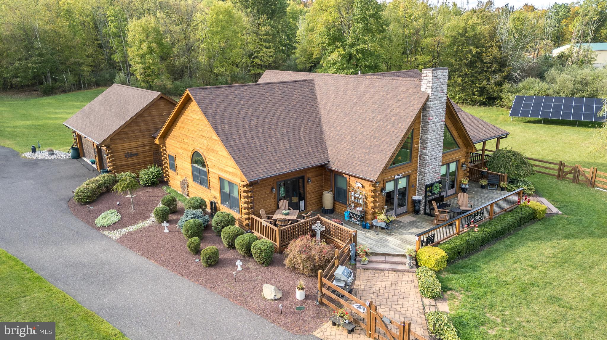 7223 Ferry Road New Hope, PA 18938 - Photo 72 of 87 an aerial view of a house with swimming pool garden and patio