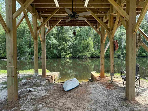 a view of a lake from a roof deck