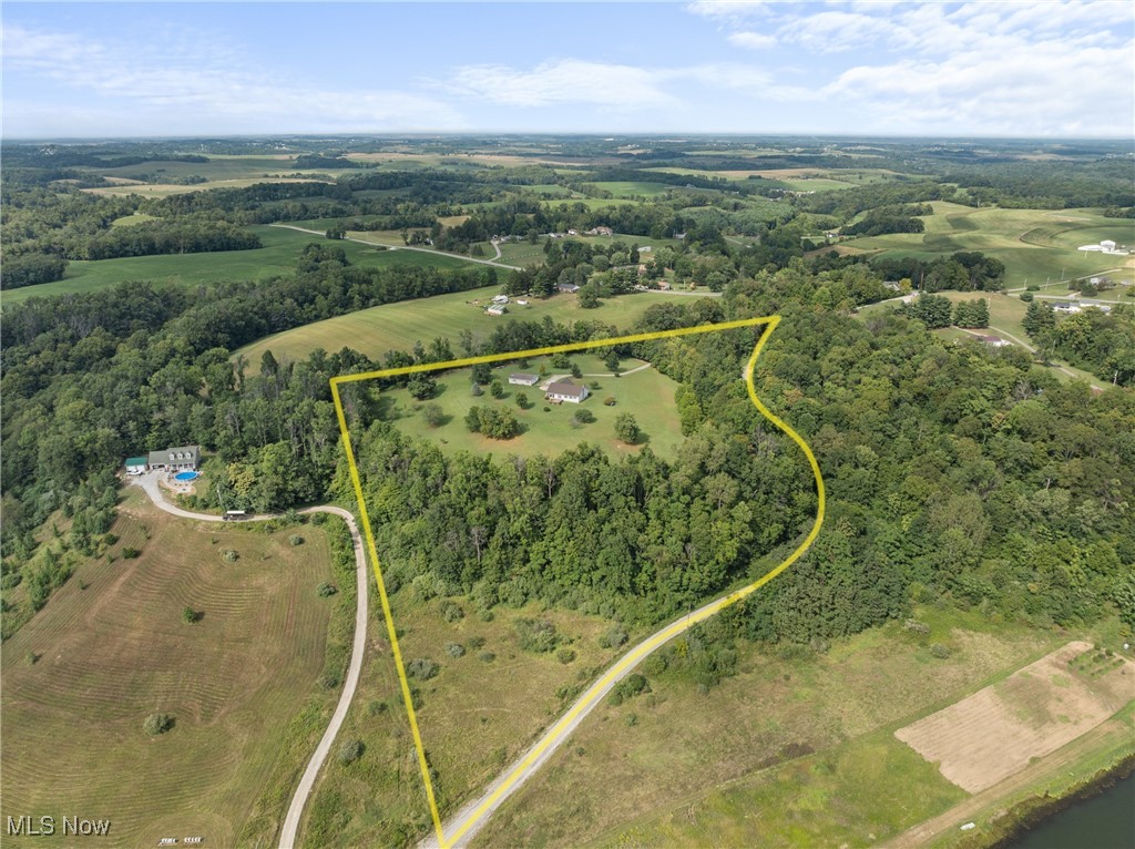 40885 Mt Hope Road Flushing, OH 43977 - Photo 45 of 50 Aerial view of sparsely populated area featuring property parcel outlined