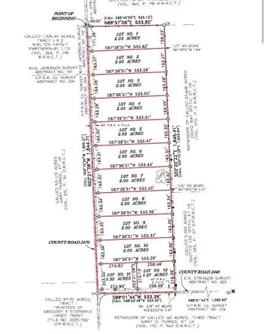 a view of a field with trees in the background