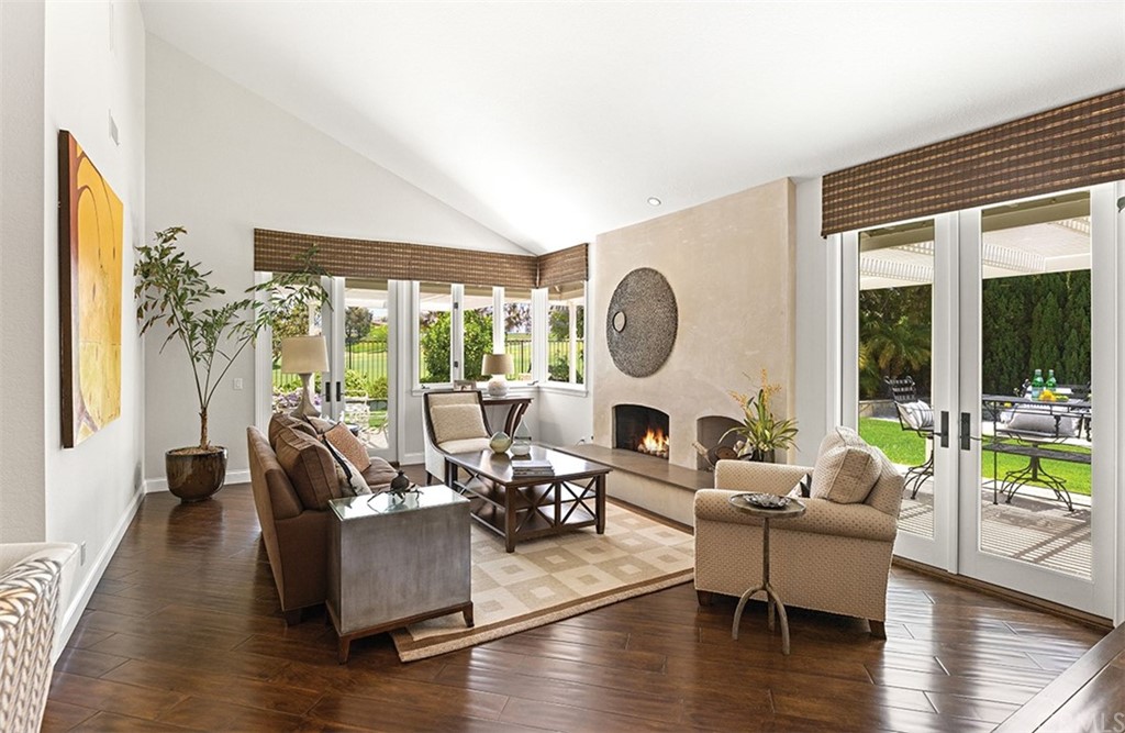 13 Guadalmina Drive Dana Point, CA 92629 - Photo 10 of 26 a living room with fireplace furniture and a large window