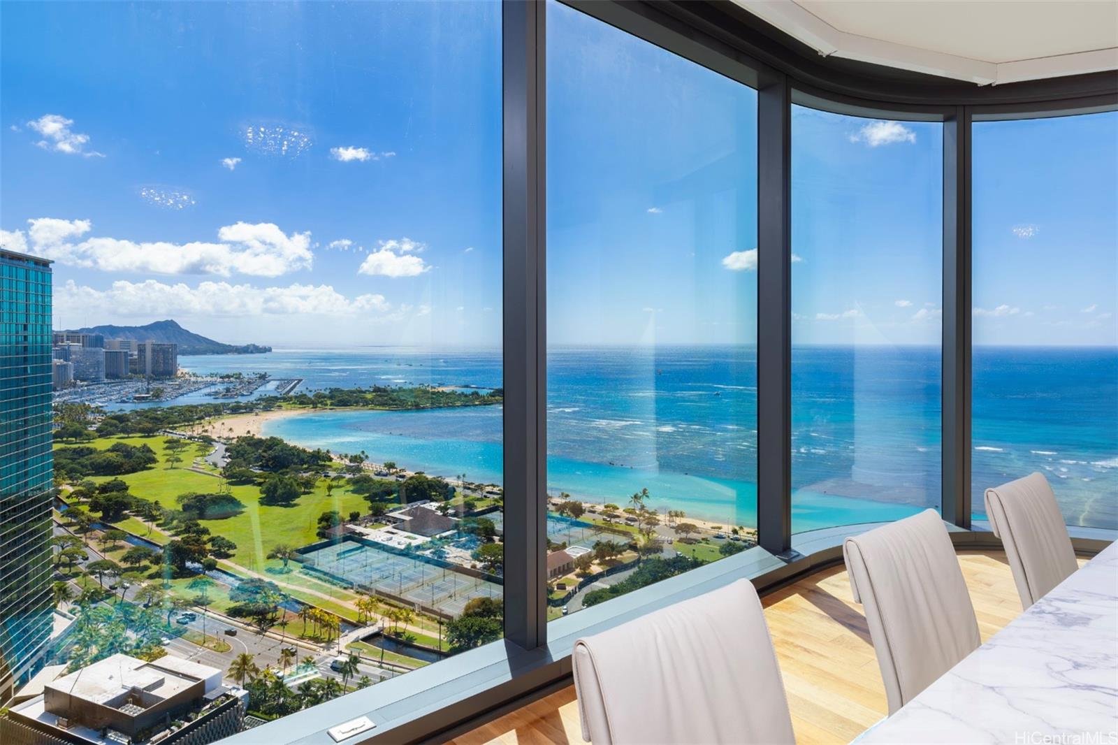 1108 Auahi Street, Unit 3300 Honolulu, HI 96814 - Photo 6 of 25 a view of a city from a balcony